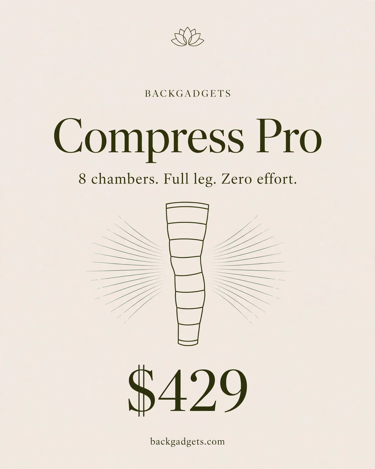 Backgadgets Compress Pro — 8-Chamber Compression Recovery System