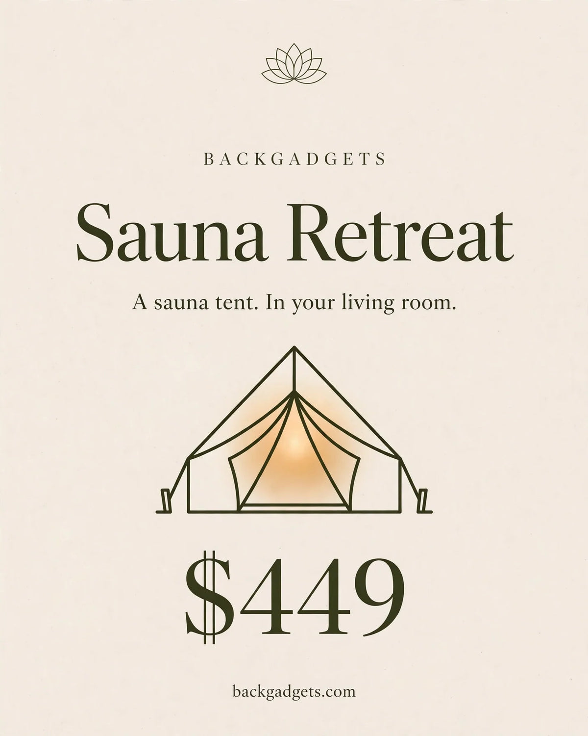 Backgadgets Sauna Retreat — Portable Infrared Sauna Tent