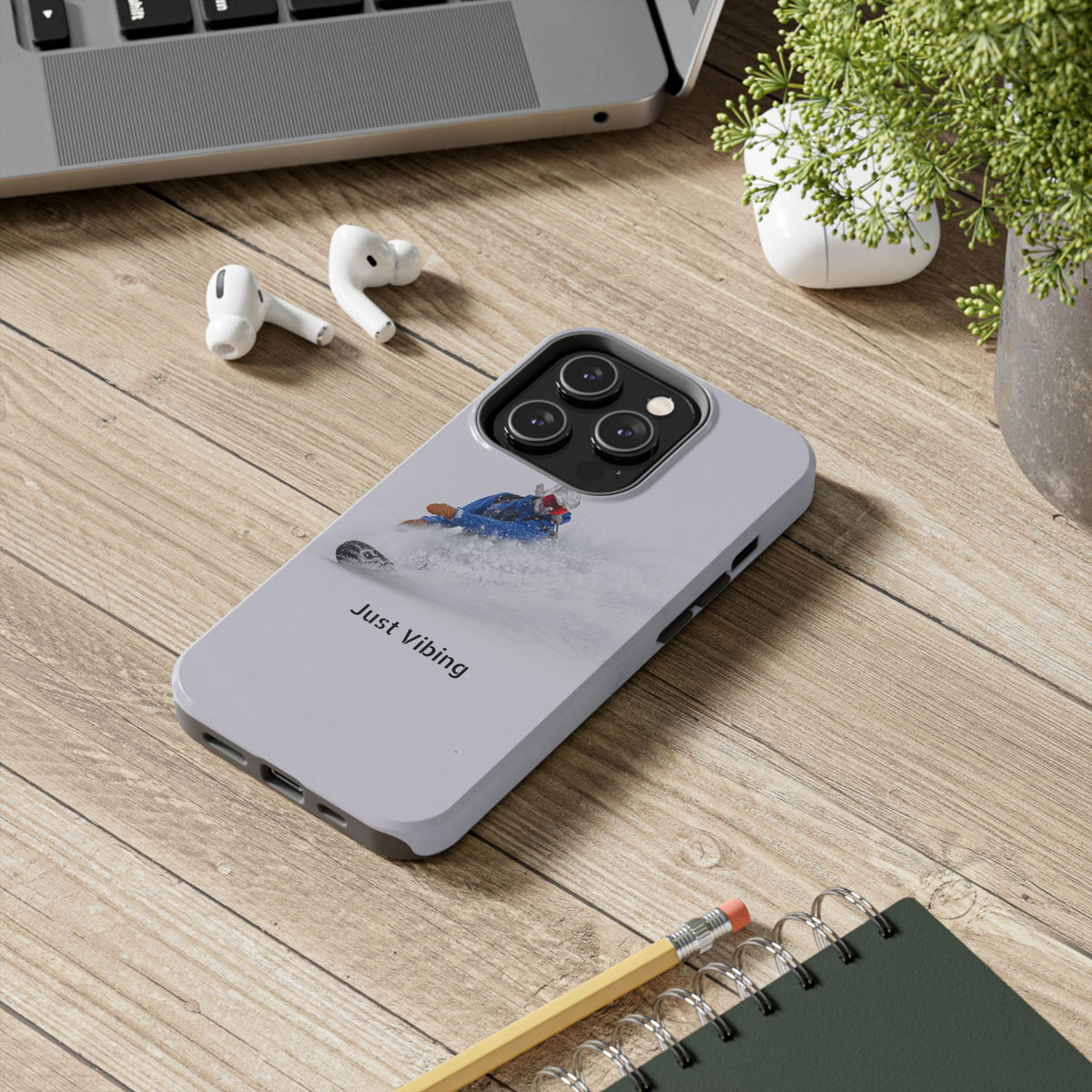 Just Vibing Tough Phone Case – Made for the Slopes 🏔️