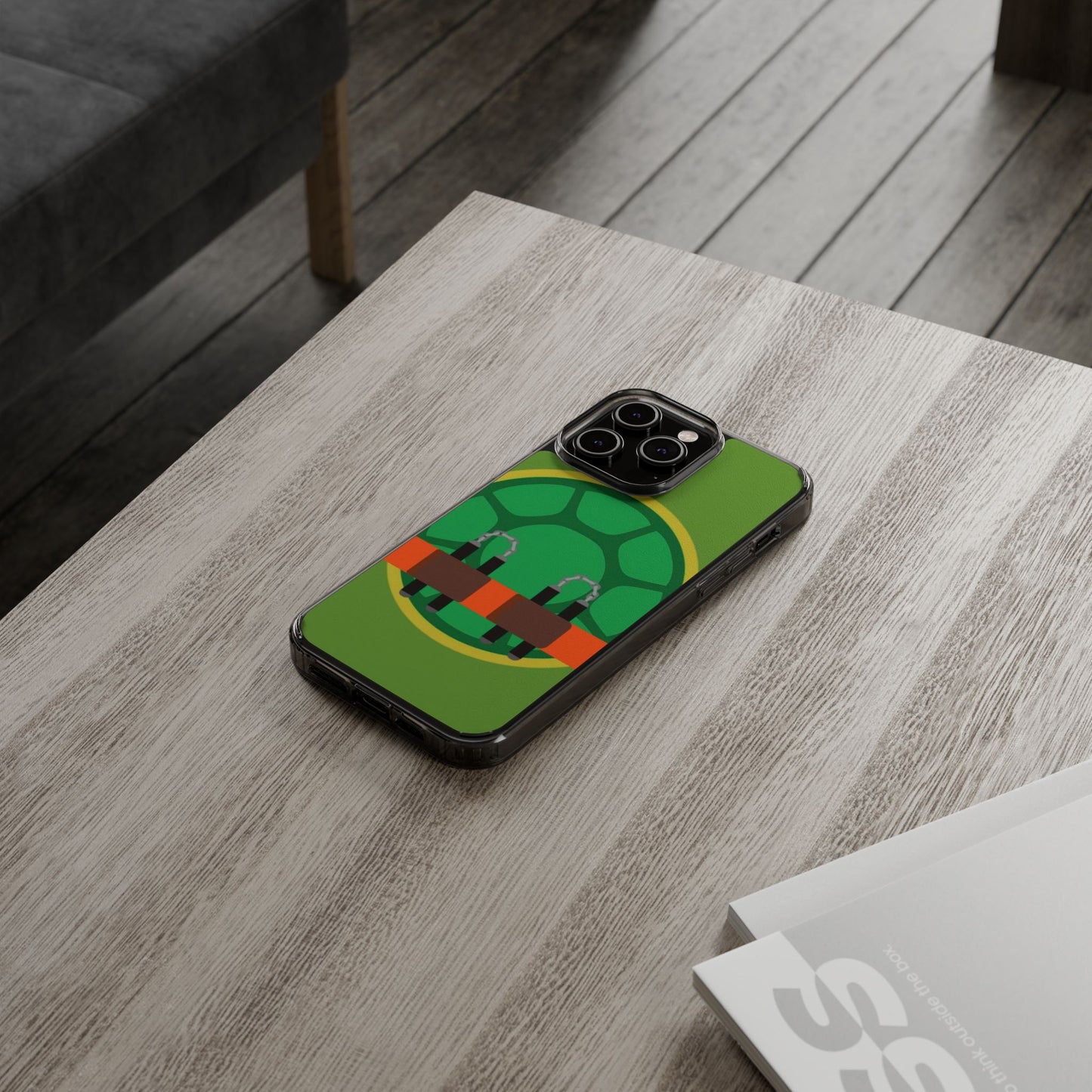 🐢Orange Turtle Hero 🟠clear case || For style and heroism!🦸