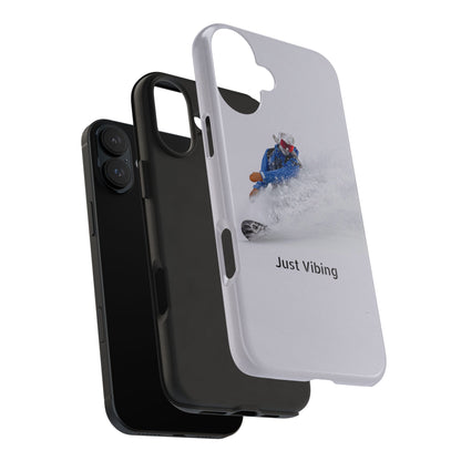 Just Vibing Tough Phone Case – Made for the Slopes 🏔️