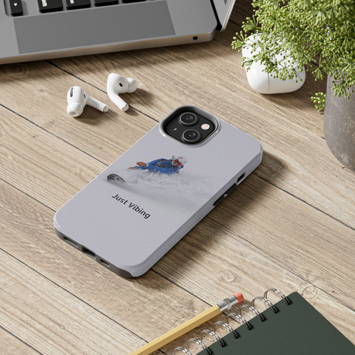 Just Vibing Tough Phone Case – Made for the Slopes 🏔️