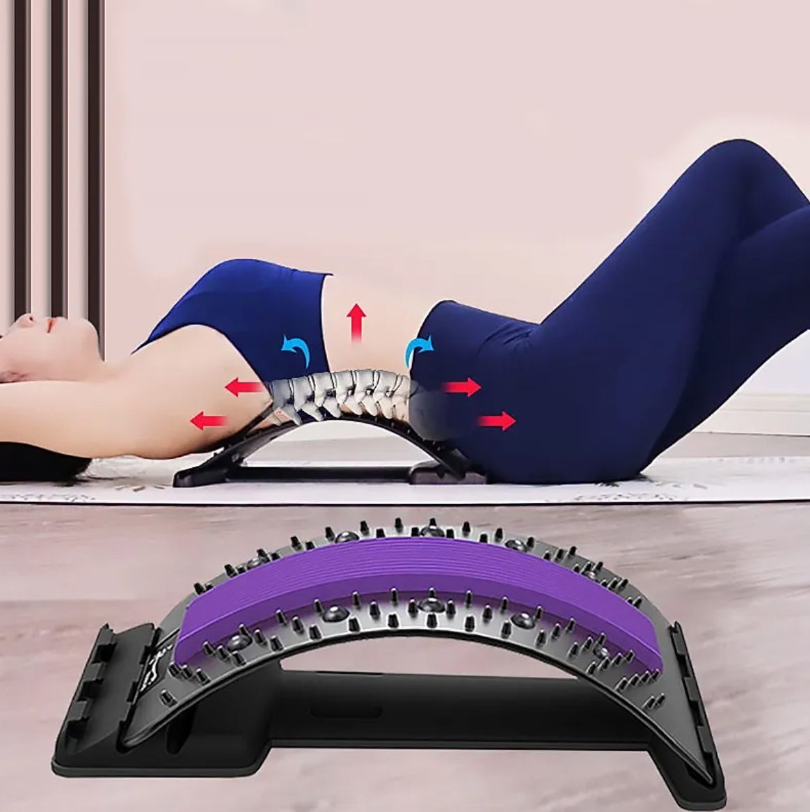 EaseBack Pro — Adjustable Back Stretcher & Acupressure Board