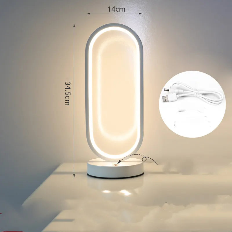 Touch & Remote Bedside Lamp — Tri-Color Dimming