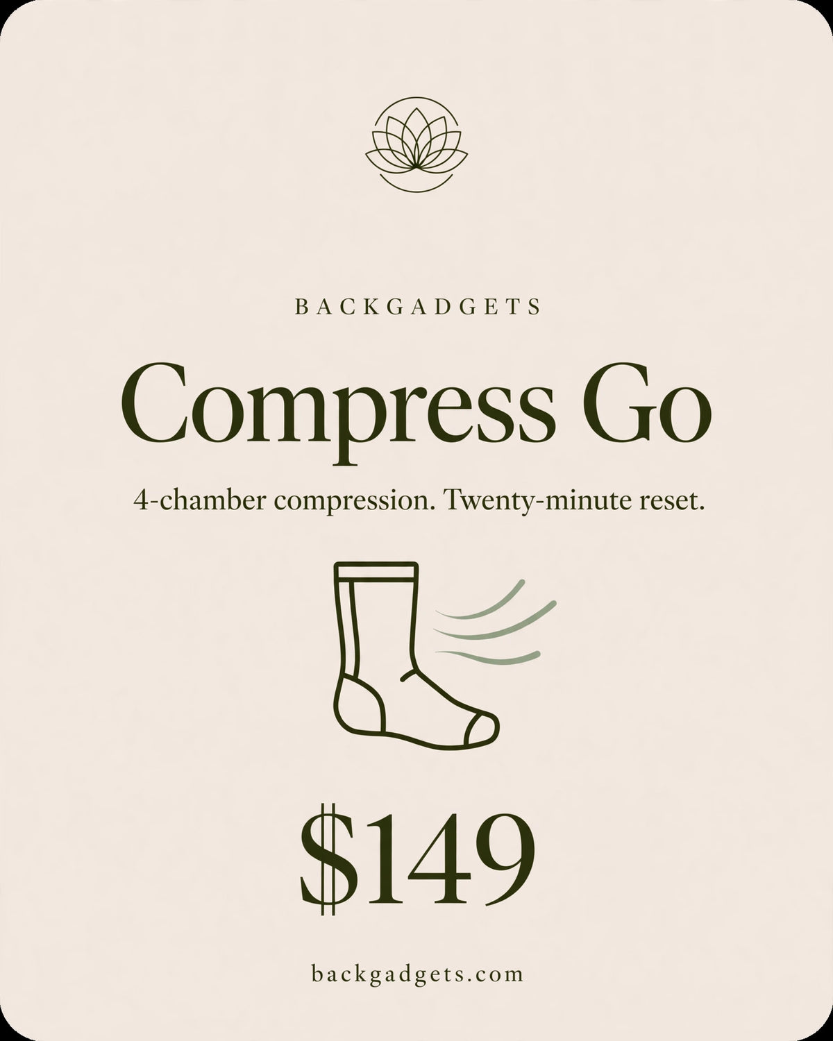 Backgadgets Compress Go — 4-Chamber Compression Recovery Boots