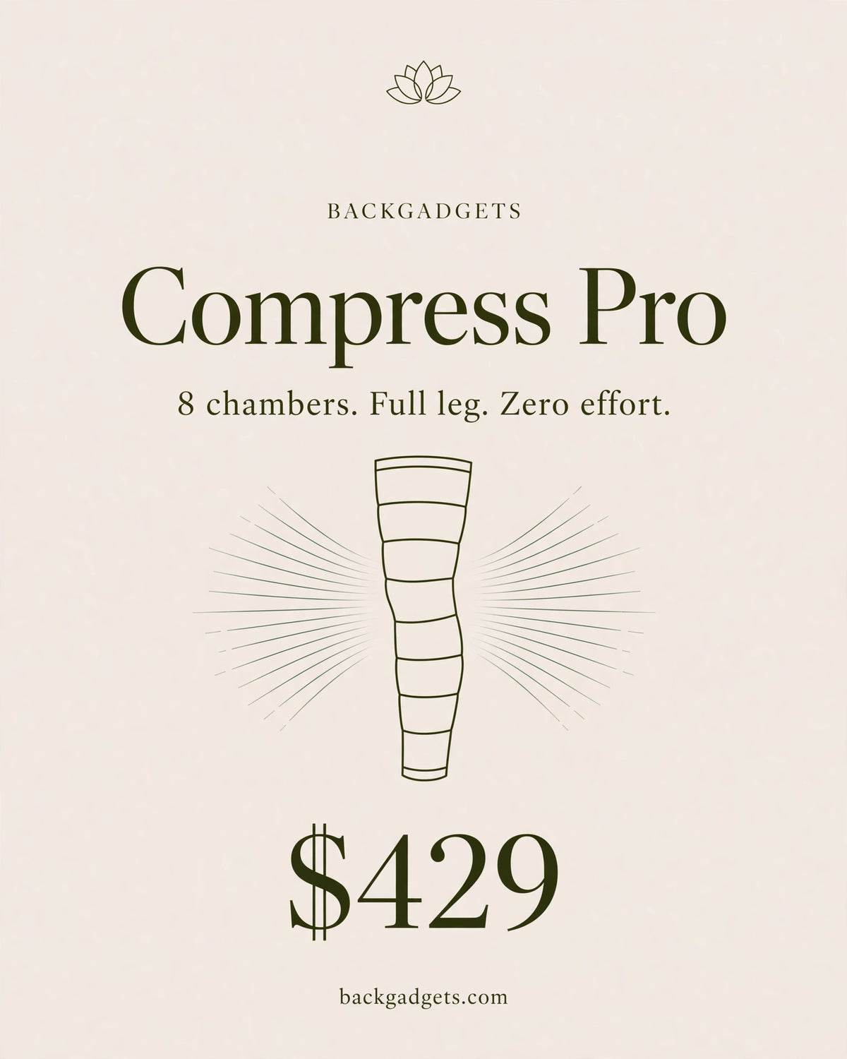 Backgadgets Compress Pro — 8-Chamber Compression Recovery System