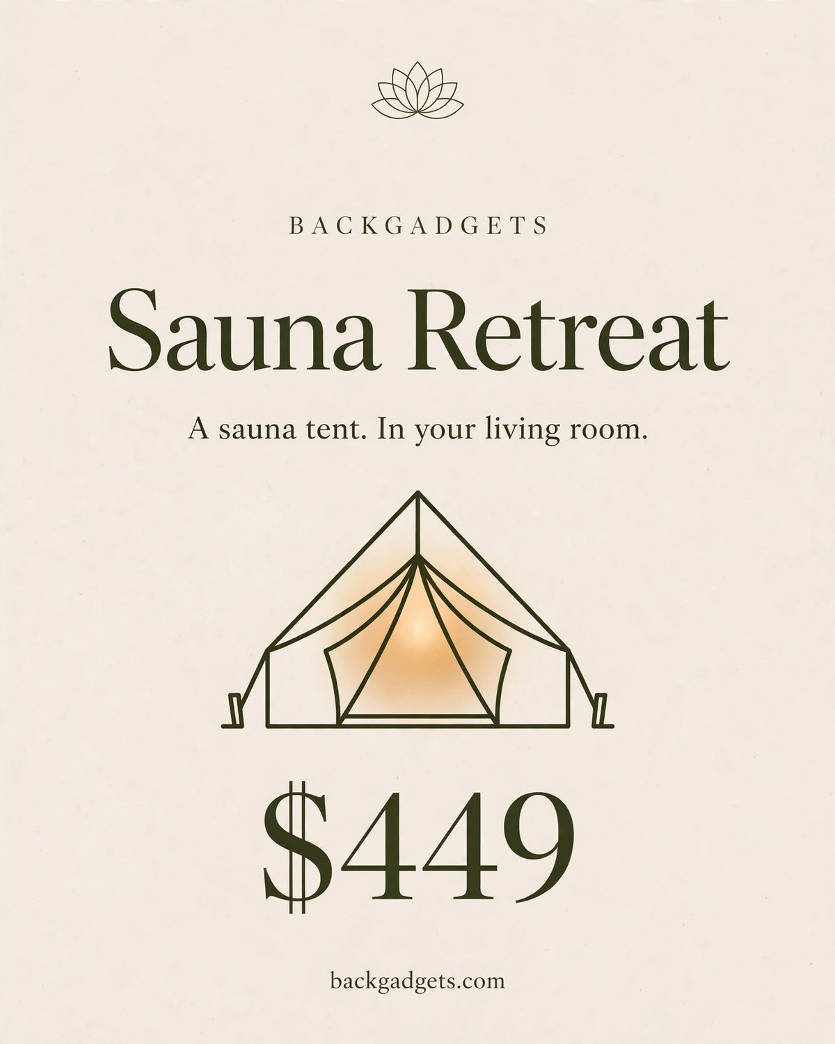 Backgadgets Sauna Retreat — Portable Infrared Sauna Tent